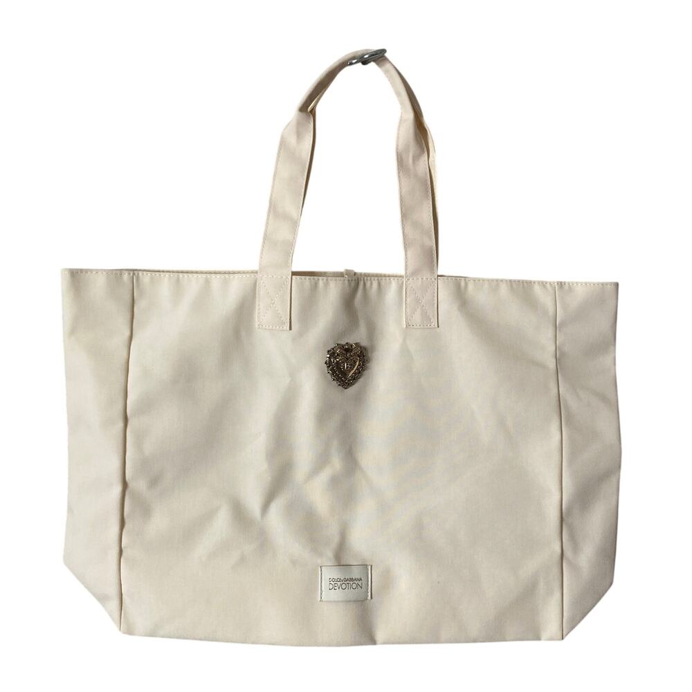 Dolce & Gabbana Devotion Tote Bag Ivory Gold Sacred Heart Beauty GWP Shopper